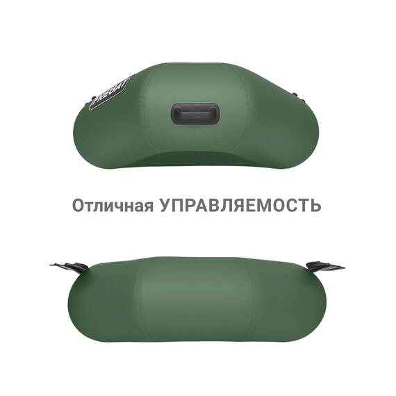 Надувная лодка Фрегат М-2 (260 см) Оптима Лайт Зеленый, фото , изображение 4