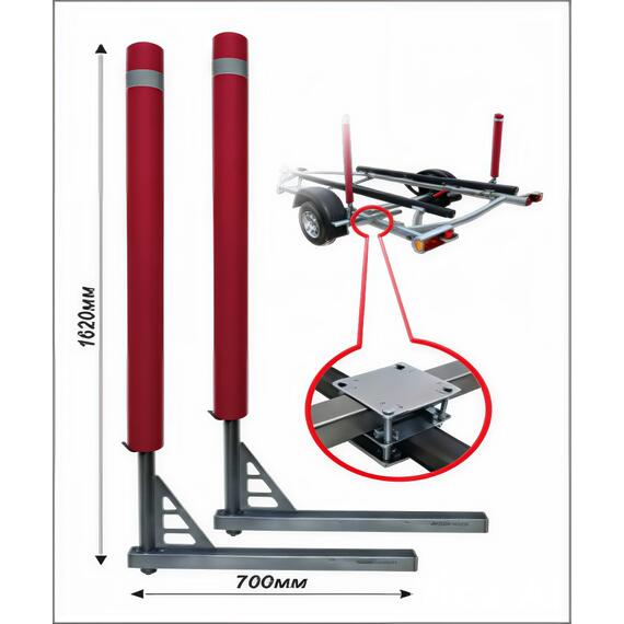 Направляющие ворота Патриот на прицеп УСИЛЕННЫЕ 700х1620мм, фото 