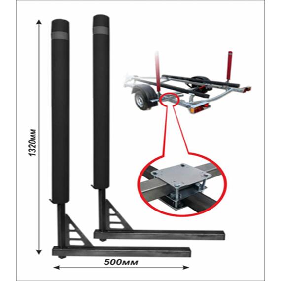 Направляющие ворота Патриот на прицеп УСИЛЕННЫЕ 500х1320мм, фото 