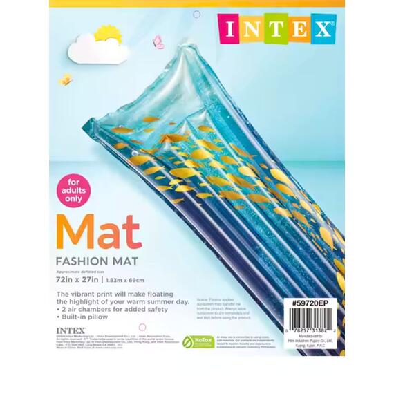 59720 Надувной матрас Intex стильный, Размер: 183 х 69 см, Расцветка: рыбки, фото , изображение 8