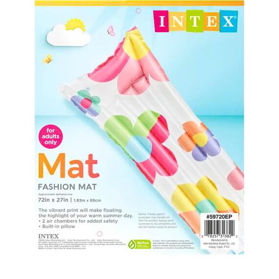 59720 Надувной матрас стильный Intex, Размер: 183 х 69 см, Расцветка: цветы, фото , изображение 8