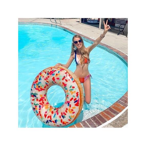 56263 Круг для плавания Intex Пончик с разноцветной посыпкой, фото , изображение 4