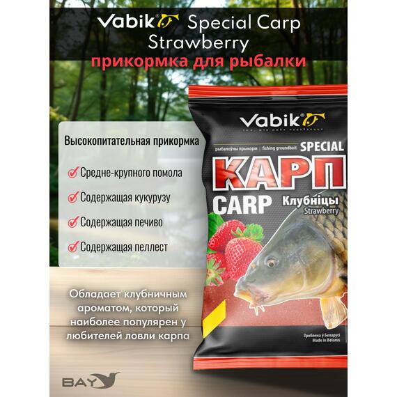Прикормка Vabik SPECIAL Карп Клубника 1кг, фото , изображение 2