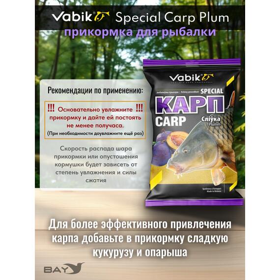 Прикормка Vabik SPECIAL Карп Слива 1кг, фото , изображение 3