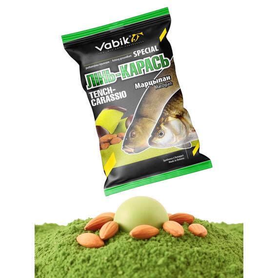 Прикормка Vabik SPECIAL Линь-карась Марципан зеленый 1кг, фото , изображение 5