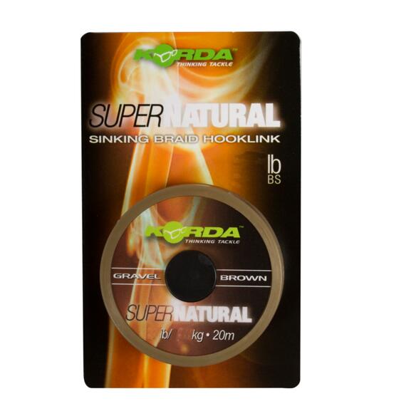 Поводковый материал KORDA Super Natural Gravel Brown 25lb 20м, фото 