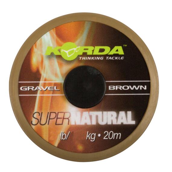 Поводковый материал KORDA Super Natural Gravel Brown 25lb 20м, фото , изображение 2