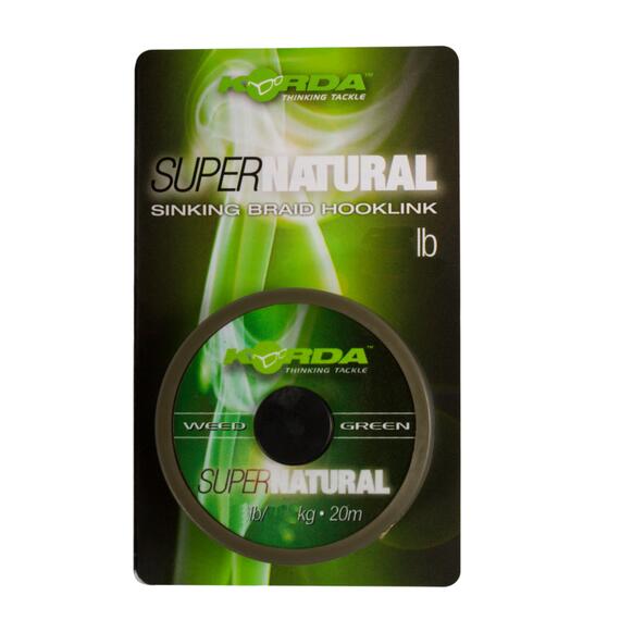 Поводковый материал KORDA Super Natural Weedy Green 25lb 20м, фото 