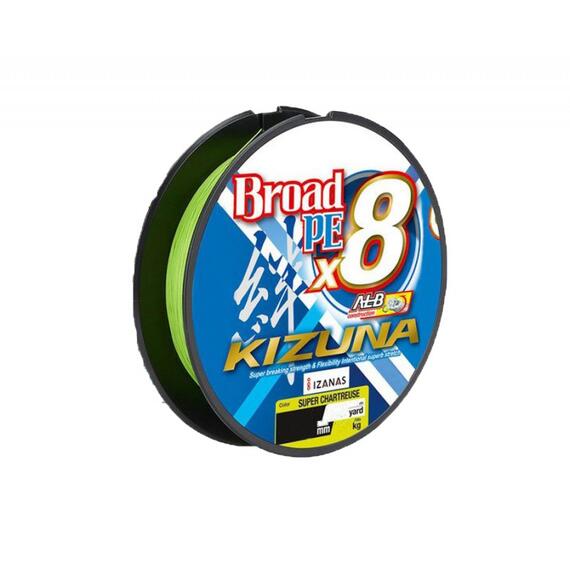 Шнур OWNER Kizuna X8 Broad PE сhartreuse 275м 0,15мм 8,2кг, фото 