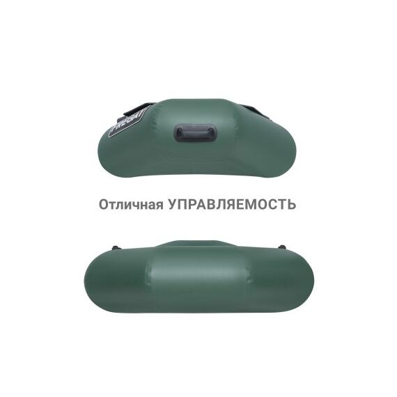 Надувная лодка Фрегат М-1 Оптима (200 см) с гребками Зеленый, фото , изображение 4