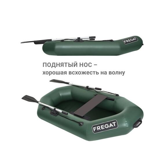 Надувная лодка Фрегат М-1 Оптима (200 см) Зеленый, фото , изображение 5