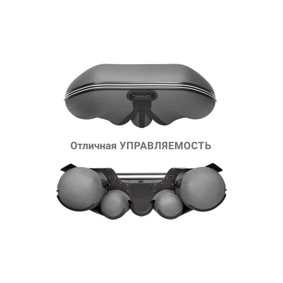 Надувная лодка Фрегат 370 FM Light (ФМ Лайт) Серый, фото , изображение 4
