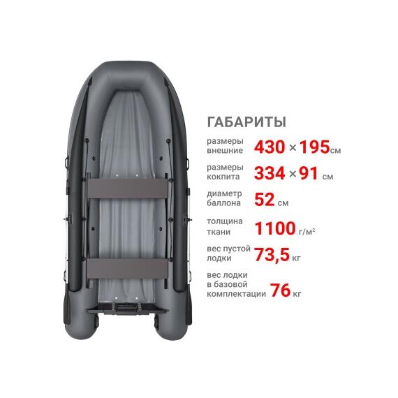 Надувная лодка Фрегат 430 FM Jet/L/S (ФМ Джет/Л/С) Зеленый, фото , изображение 2