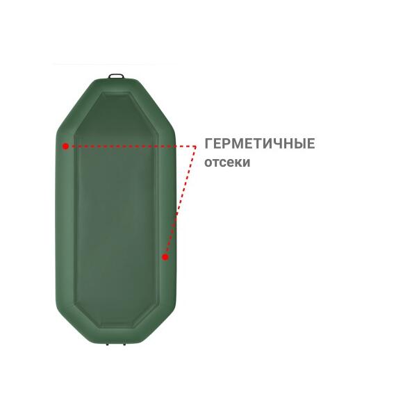 Надувная лодка Фрегат М-3 Оптима (280 см) Зеленый, фото , изображение 3