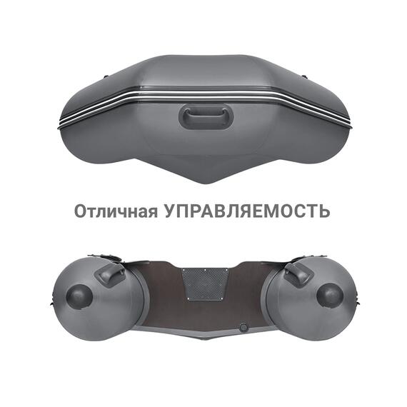 Надувная лодка Фрегат 300 ЕК с килем Серый, фото , изображение 4