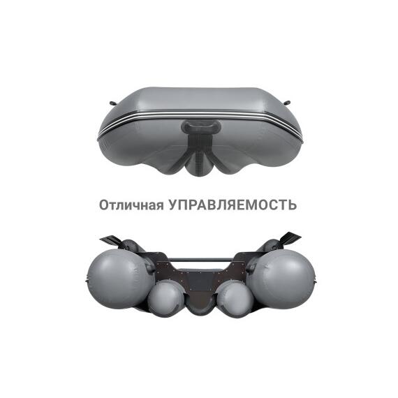Надувная лодка Фрегат 350 Fm (ФМ) Серый, фото , изображение 4