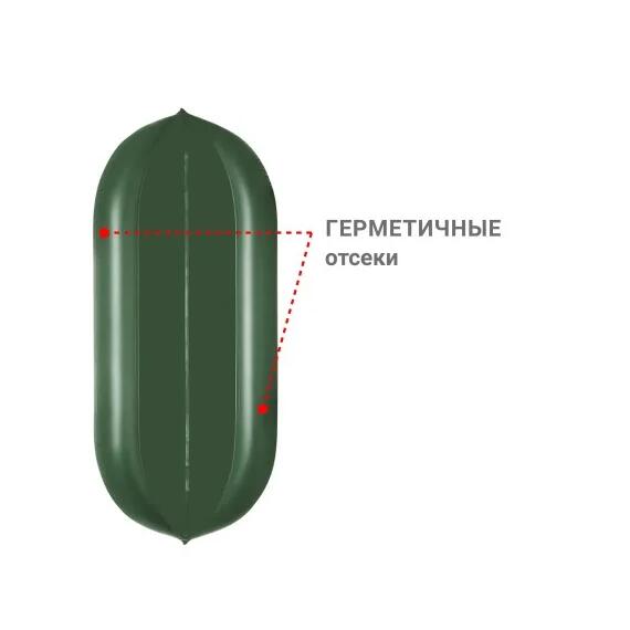 Надувная лодка Фрегат М-5 У (300 см) Зеленый, фото , изображение 3