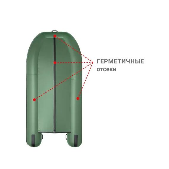 Надувная лодка Фрегат 350 С Зеленый, фото , изображение 3