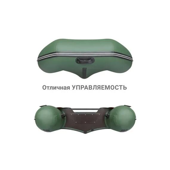 Надувная лодка Фрегат 330 С Зеленый, фото , изображение 4