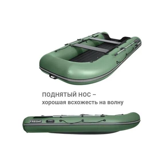 Надувная лодка Фрегат 350 Air (НДНД) Зеленый, фото , изображение 5