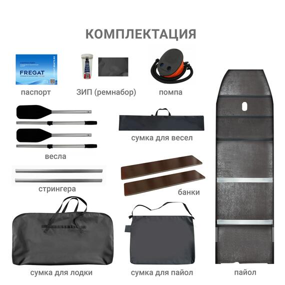 Надувная лодка Фрегат 310 С зеленый, фото , изображение 6