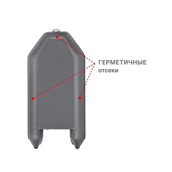 Надувная лодка Фрегат 280 Е Серый, фото , изображение 3