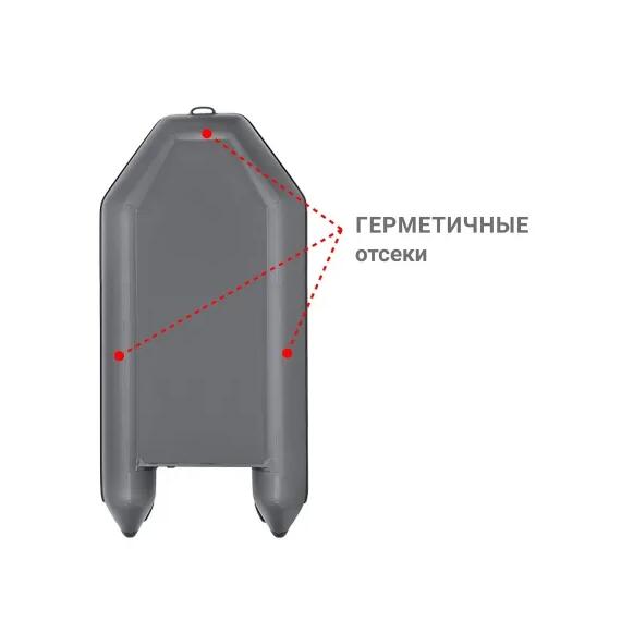 Надувная лодка Фрегат 300 Е Серый, фото , изображение 3