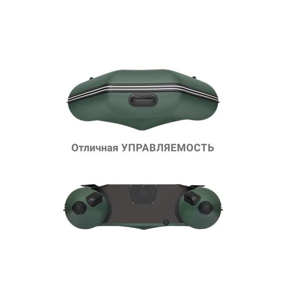 Надувная лодка Фрегат 280 ЕК с килем Зеленый, фото , изображение 4