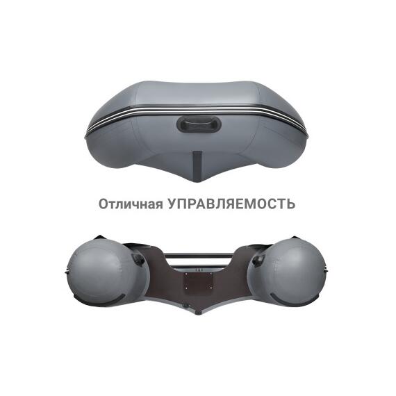 Надувная лодка Фрегат 390 С Серый, фото , изображение 4