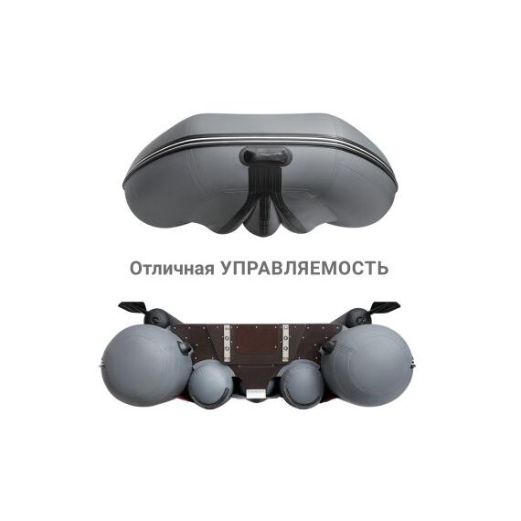 Надувная лодка Фрегат 390 FM Jet/L/S (ФМ Джет/Л/С) Серый, фото , изображение 4