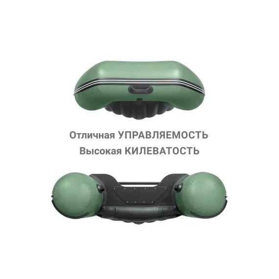Надувная лодка Фрегат 350 Air (НДНД) Зеленый, фото , изображение 4
