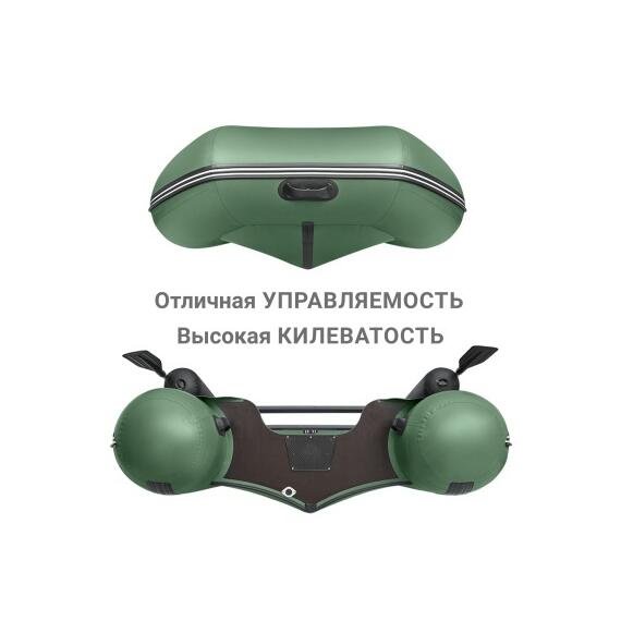 Надувная лодка Фрегат 370 F Зеленый, фото , изображение 4