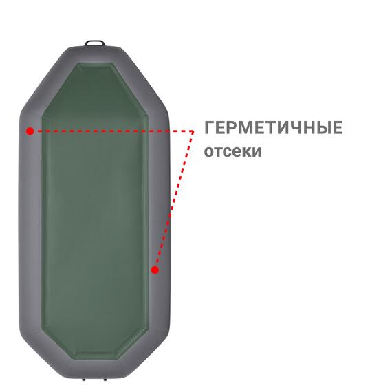 Надувная лодка Фрегат М-3 Оптима (280 см) Серый, фото , изображение 3