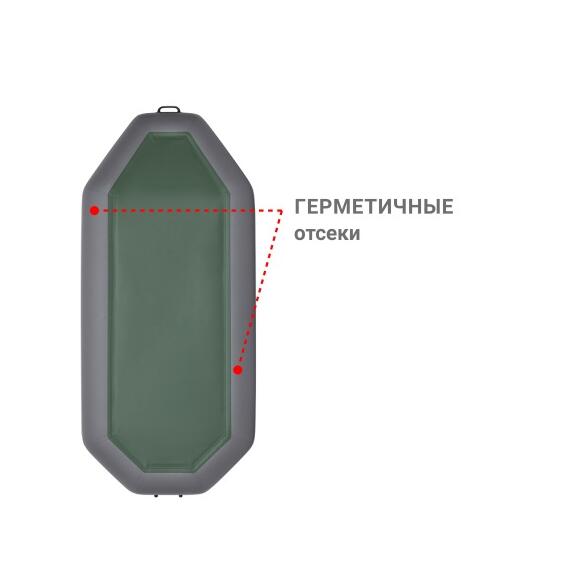 Надувная лодка Фрегат М-5 Оптима (300 см) Серый, фото , изображение 3
