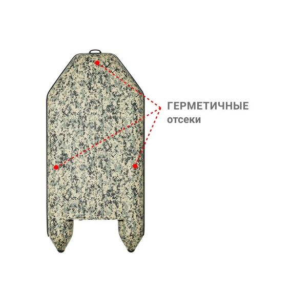 Надувная лодка Фрегат 300 Е Камуфляж, фото , изображение 3