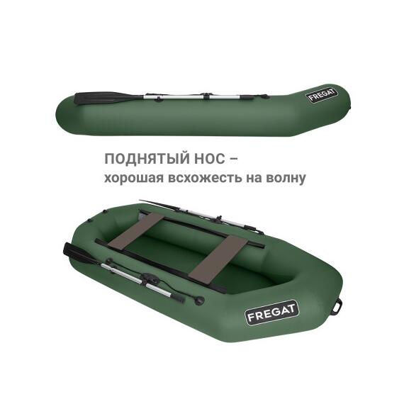 Надувная лодка Фрегат М-3 Оптима (280 см) Зеленый, фото , изображение 5