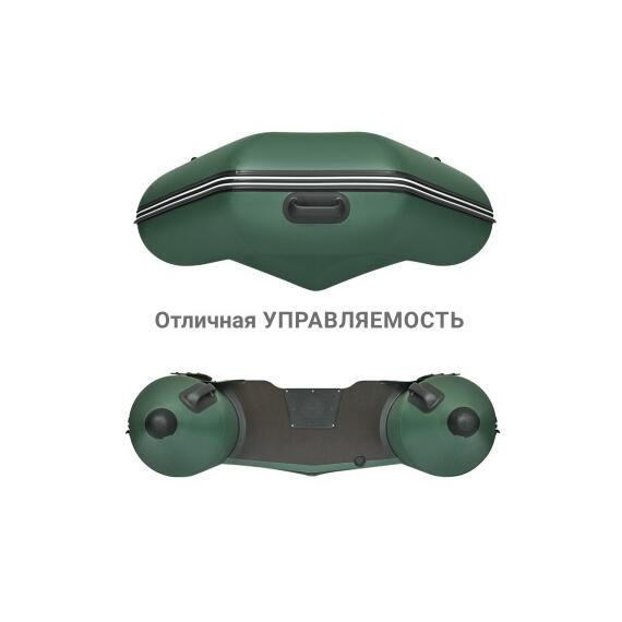 Надувная лодка Фрегат 300 ЕК с килем Зеленый, фото , изображение 4