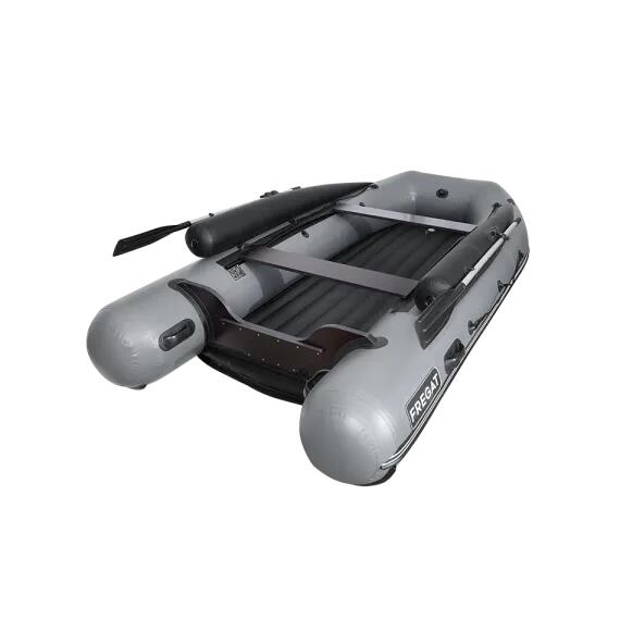 Надувная лодка Фрегат 390 Air F (НДНД) с фальшбортом Серый, фото 