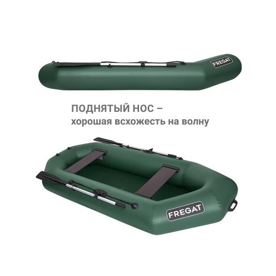 Надувная лодка Фрегат М-5 Оптима Лайт (300 см) Зеленый, фото , изображение 5