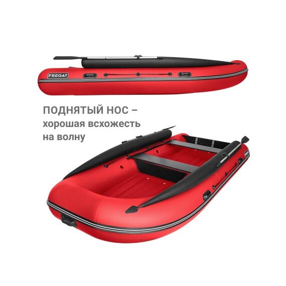 Надувная лодка Фрегат 390 FM Jet/L/S (ФМ Джет/Л/С) Красный, фото , изображение 5