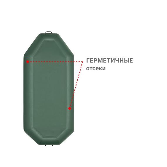 Надувная лодка Фрегат М-5 Оптима Лайт (300 см) Зеленый, фото , изображение 3