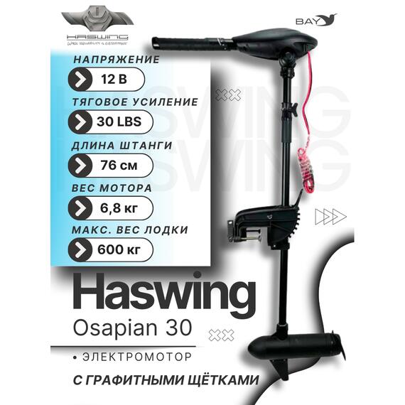 Электромотор лодочный Haswing Osapian 30, фото 