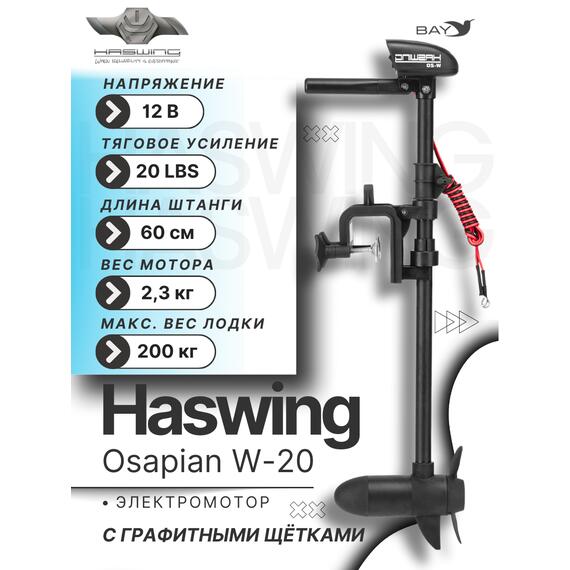 Электромотор лодочный Haswing W-20, фото 