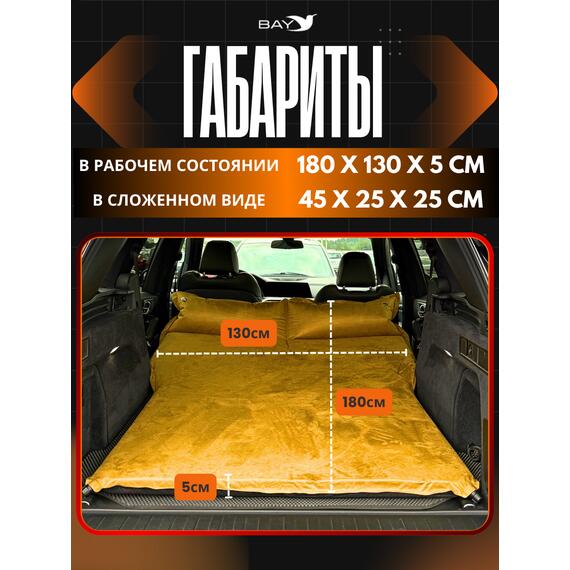 Самонадувающийся коврик Bay NatureTrips Air 5 (авто) 180x130x5 см, фото , изображение 2