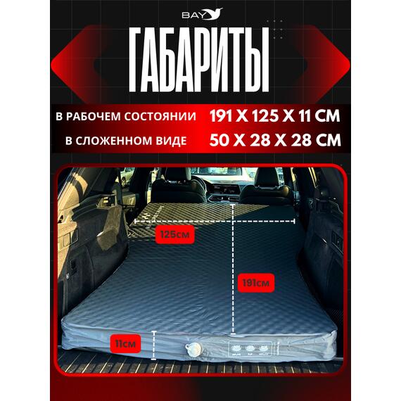 Самонадувающийся коврик Bay NatureTrips FoamTech Air 10 (авто) 191x125x11 см, фото , изображение 2