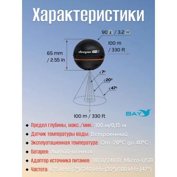 Эхолот Deeper Smart Sonar Pro+, фото , изображение 3