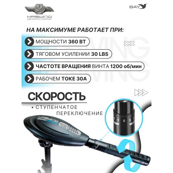 Электромотор лодочный Haswing Osapian 30, фото , изображение 7