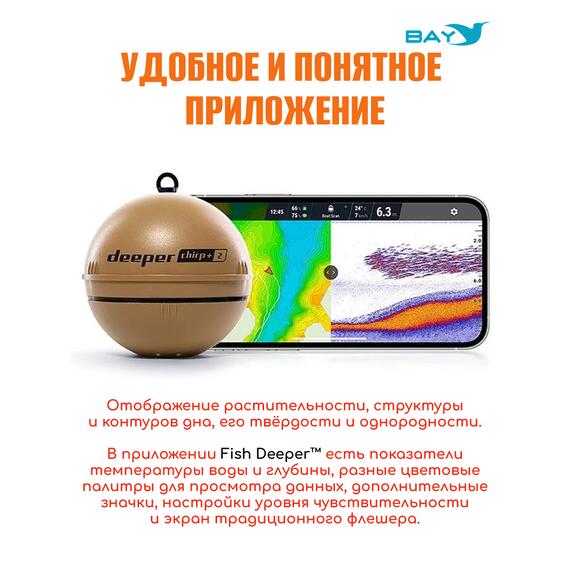 Эхолот Deeper Smart Sonar CHIRP+ 2, фото , изображение 9