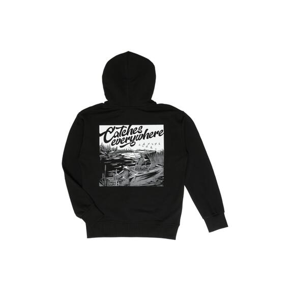 Толстовка Volga Baits Narval Catches Everywhere Black/Grey #M, фото 