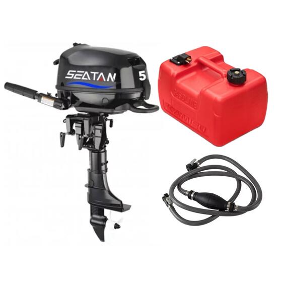 Лодочный мотор SEATAN F5BMS PRO (аналог 6л. с.) с баком 12 л, фото 